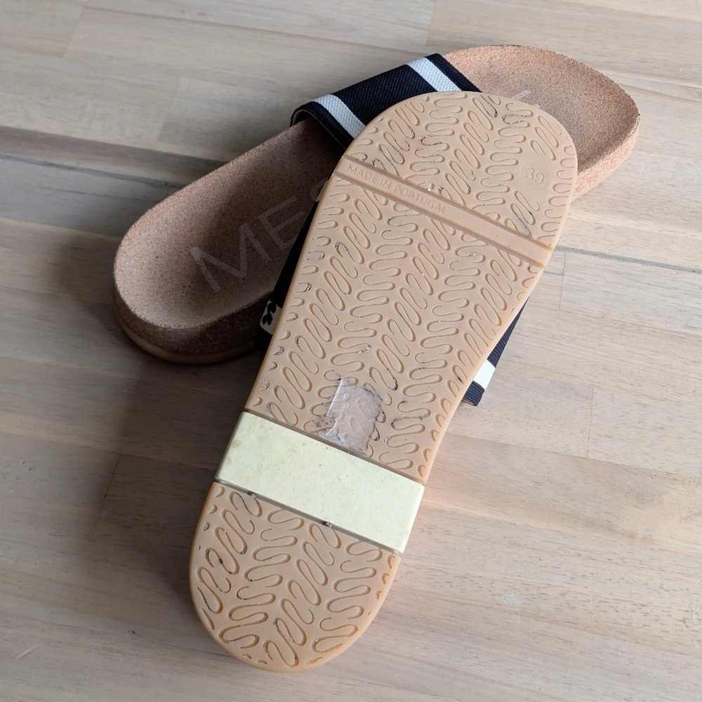 MESSAGE Mullen Slide Sandal -Black/Cream Size EU 39 (US 8.5/9) - Picture 7 of 10